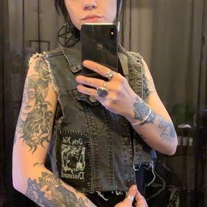 Punk Denim Vest Patches